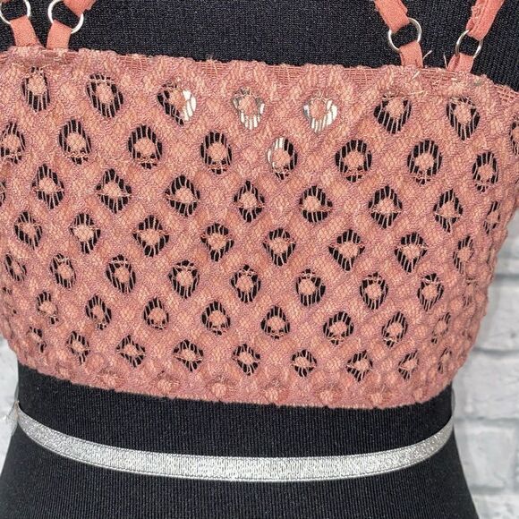 Francesca’s lace criss cross back bralette w/4 adjustable straps sz Med - Picture 5 of 8